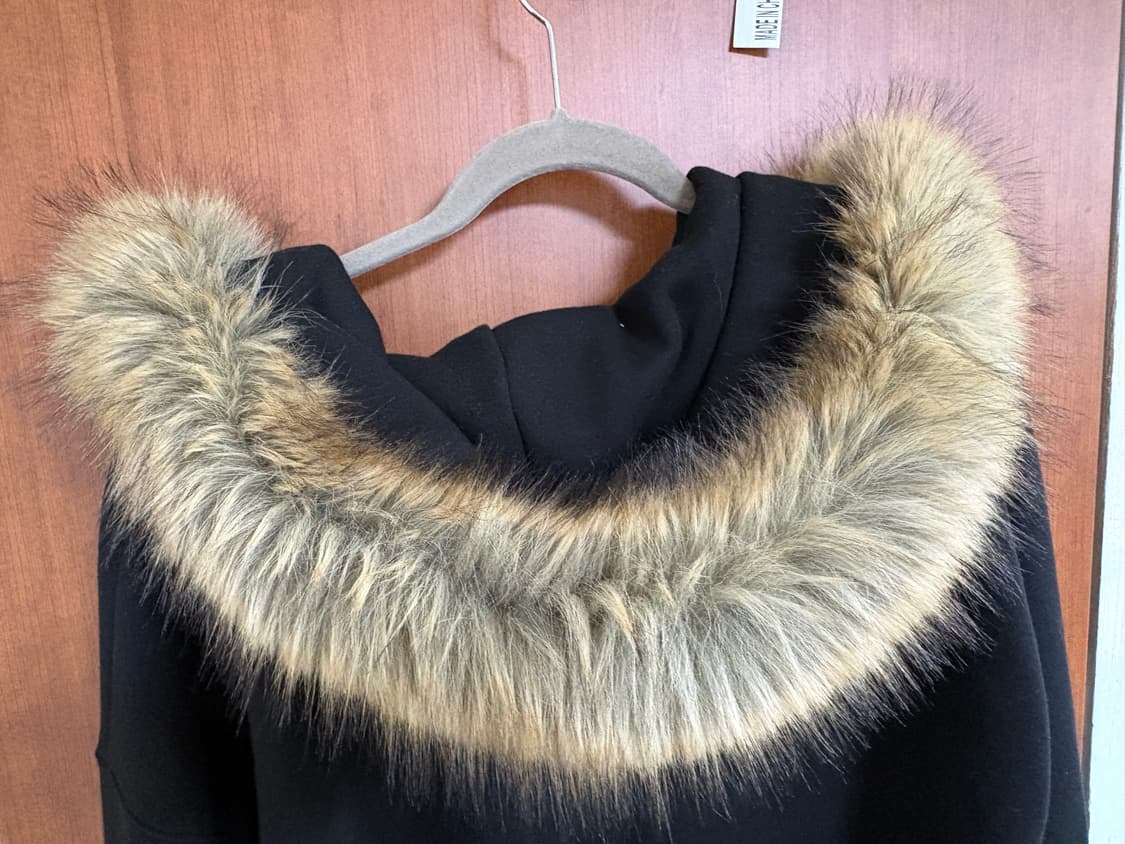 수우드 퍼 크롭 스토퍼 후드집업 free 상품이미지2