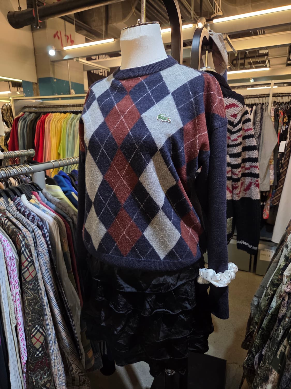 라코스테 아가일니트💯 상품이미지1