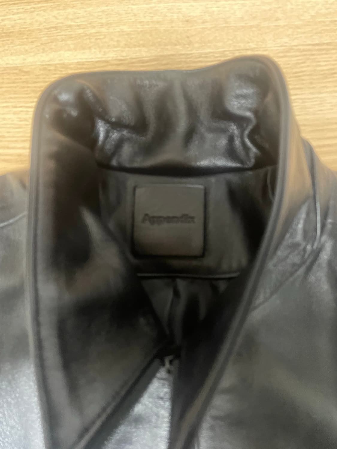 [2] 머듈 레더 자켓 014 appendix black 상품이미지4