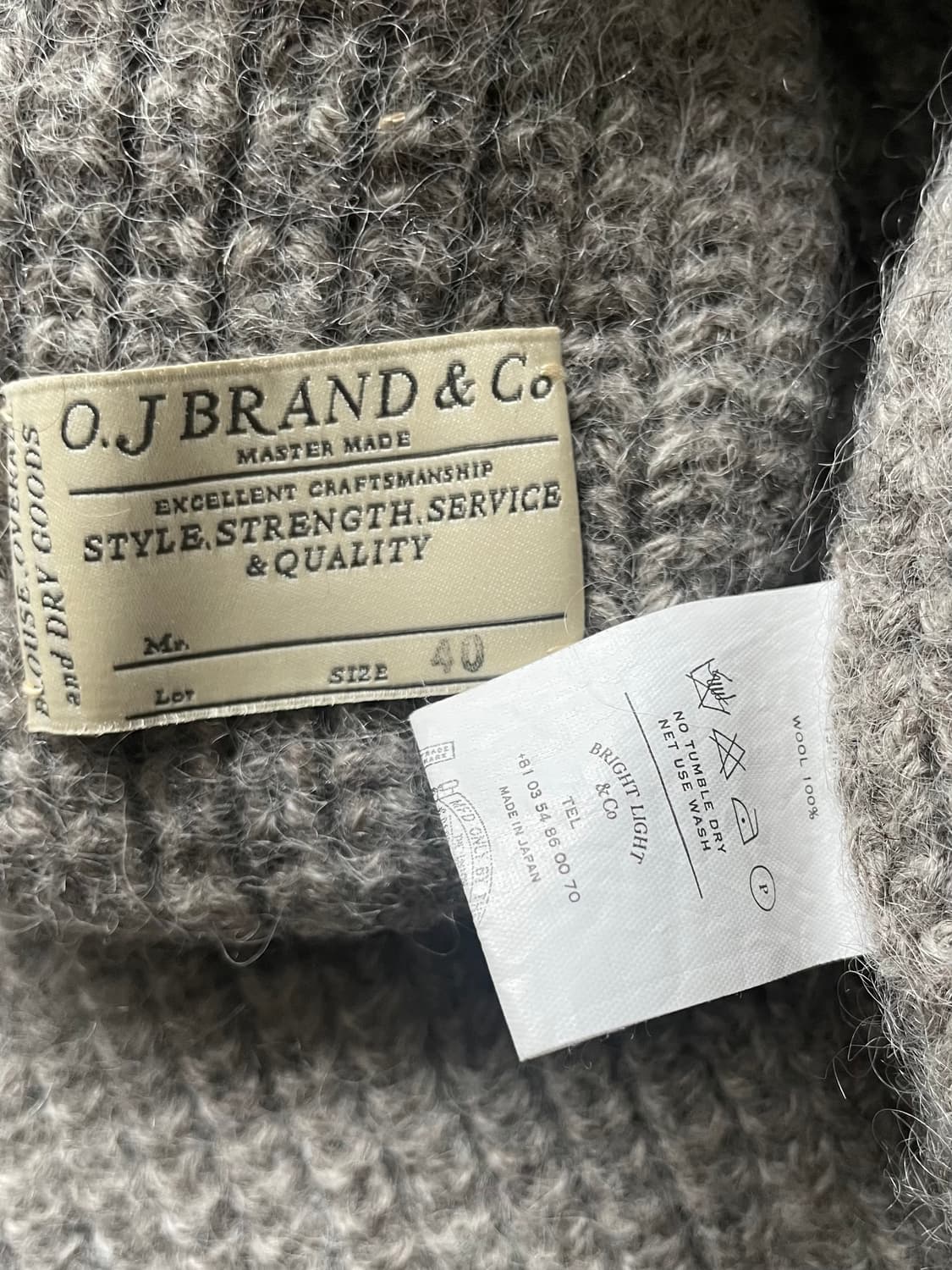 올드조 브리티쉬 트위드 웜 가디건 그레이 (피그벨더블알엘안데르센드레익스 상품이미지6