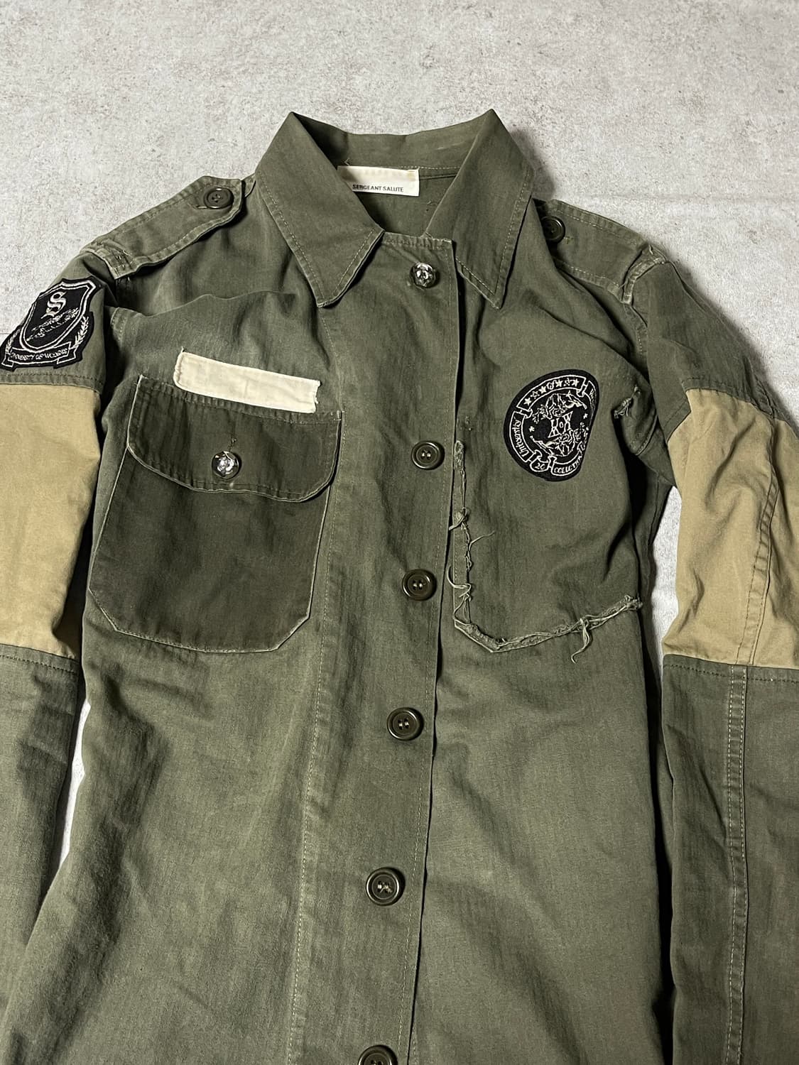 (Sergeant salutes)patchwork military shi 상품이미지2