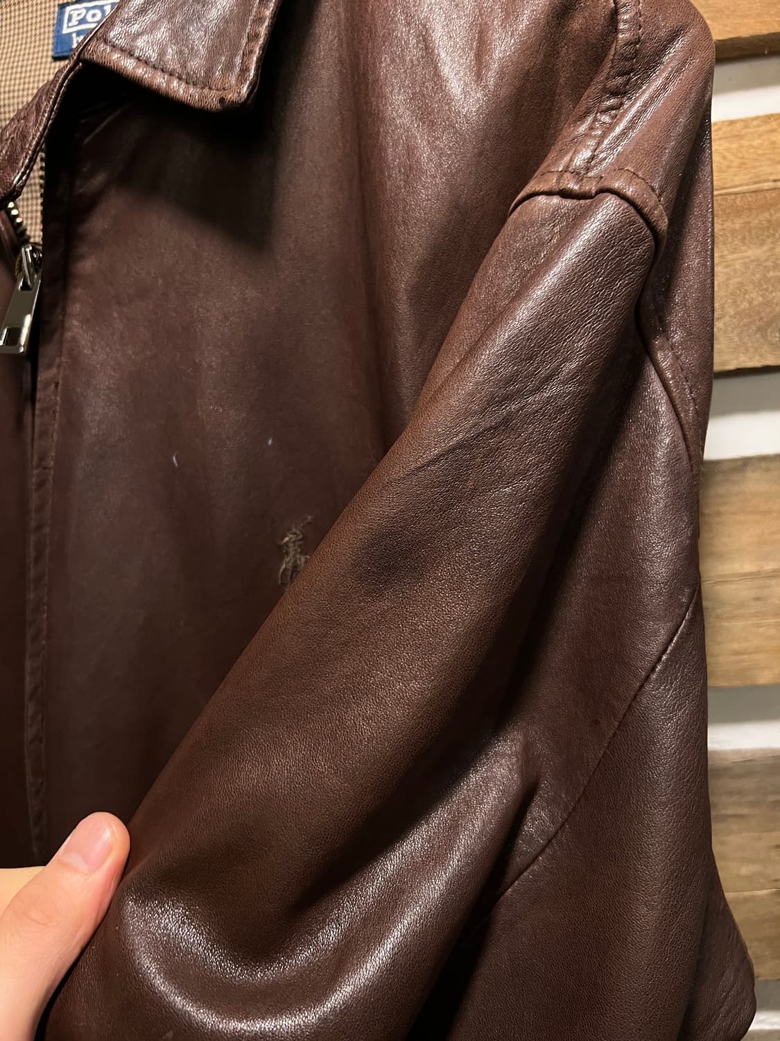 [M]폴로 랄프로렌 맥스웰 브라운 램스킨 레더 자켓 상품이미지7