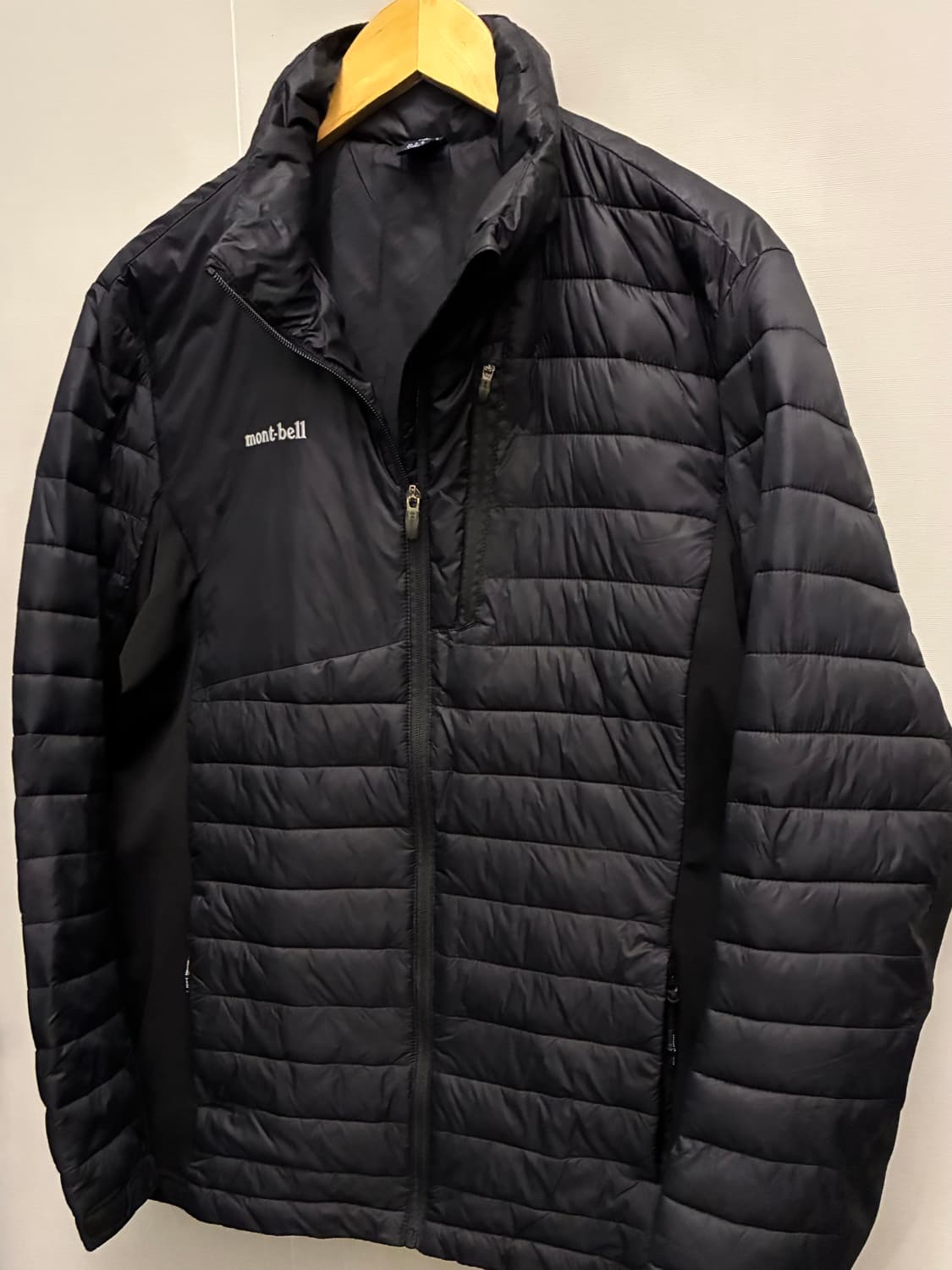 (M~L)mont bell 몽벨 라이트웨이트 경량 패딩 자켓 블랙 상품이미지3