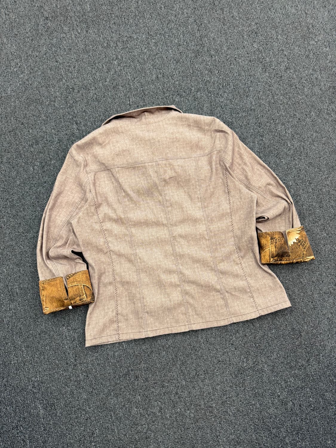 OS)frohlich 빈티지 여성 베이지 셔츠 자켓 상품이미지6