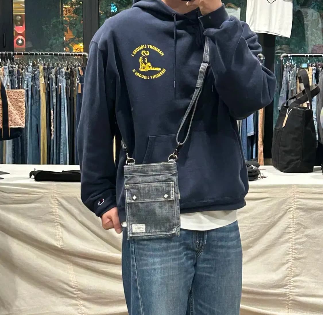 요시다 포터 온스 코튼 데님 크로스백 숄더백 P56 상품이미지9