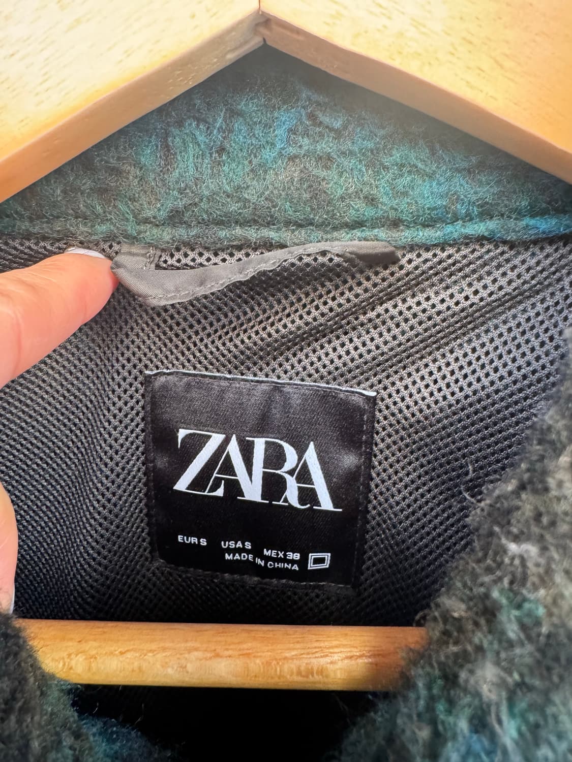 ZARA 자라 체크 플라넬 집업 자켓 S 상품이미지6