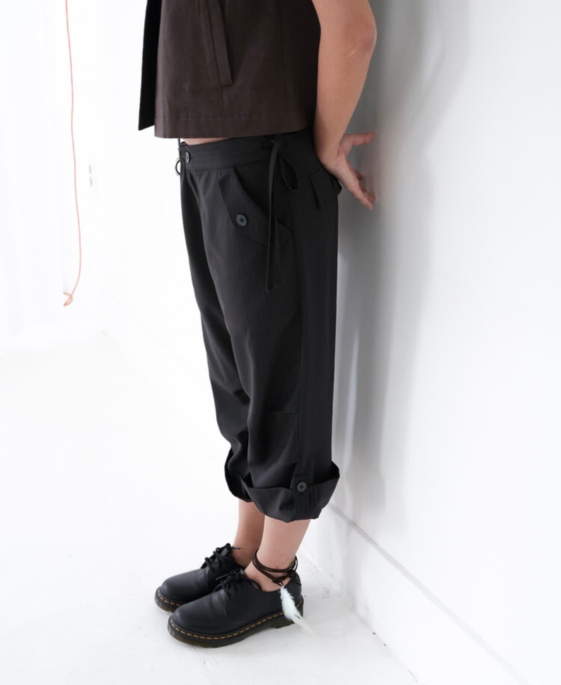 인앵양인하모니 7부 스트라이프 미디엄 팬츠 상품이미지1