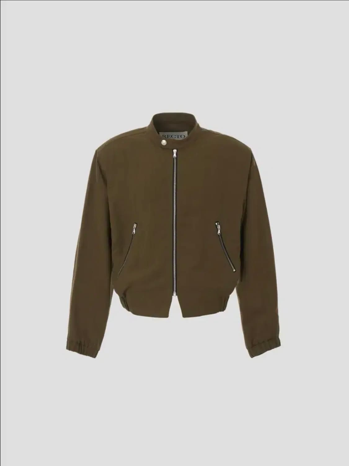 [S] 렉토 카소토 비스코스 보울링 점퍼 자켓 카키 브라운 상품이미지5