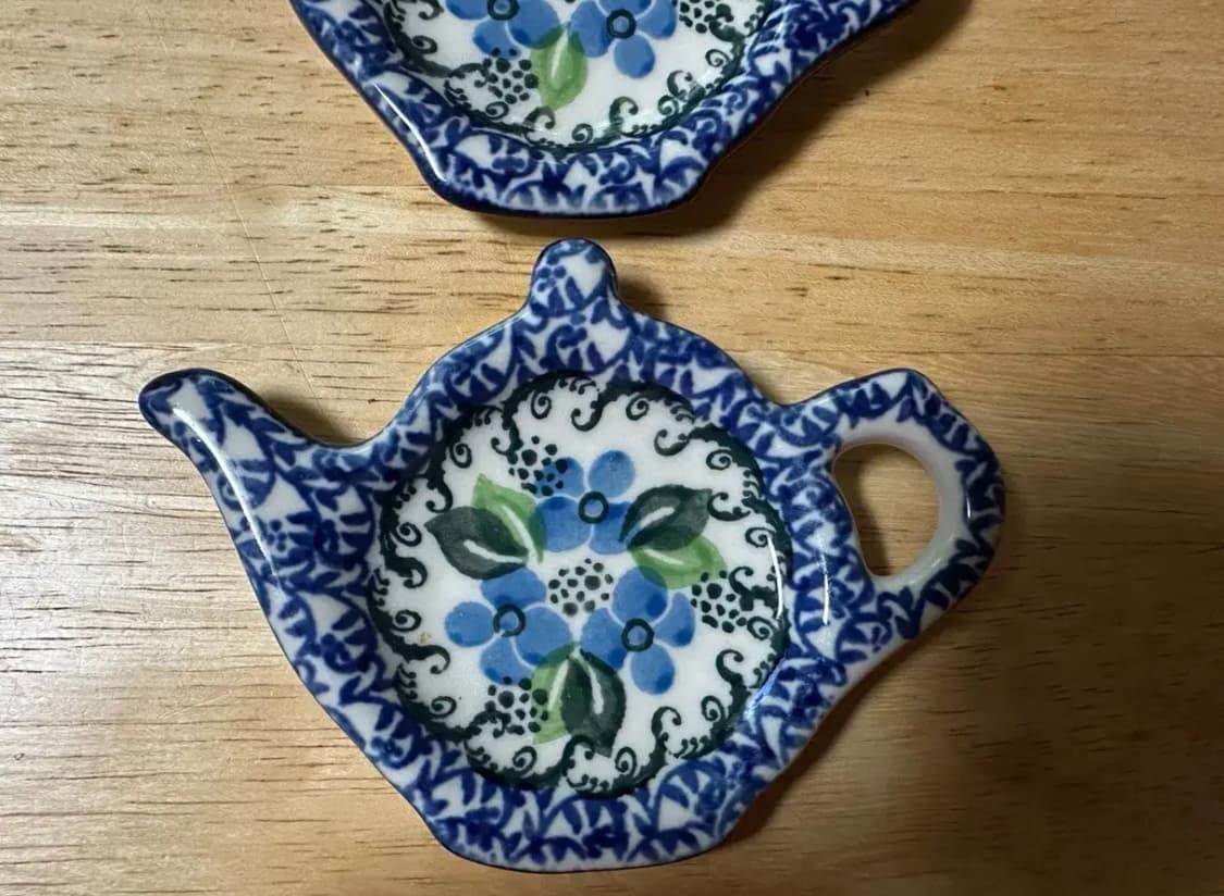 폴란드 그릇 아티스티나 티백받침 2개 일괄 상품이미지4