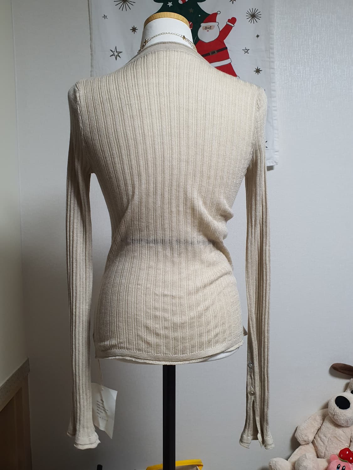 [모리걸] 골지 가디건 아이보리 상품이미지3