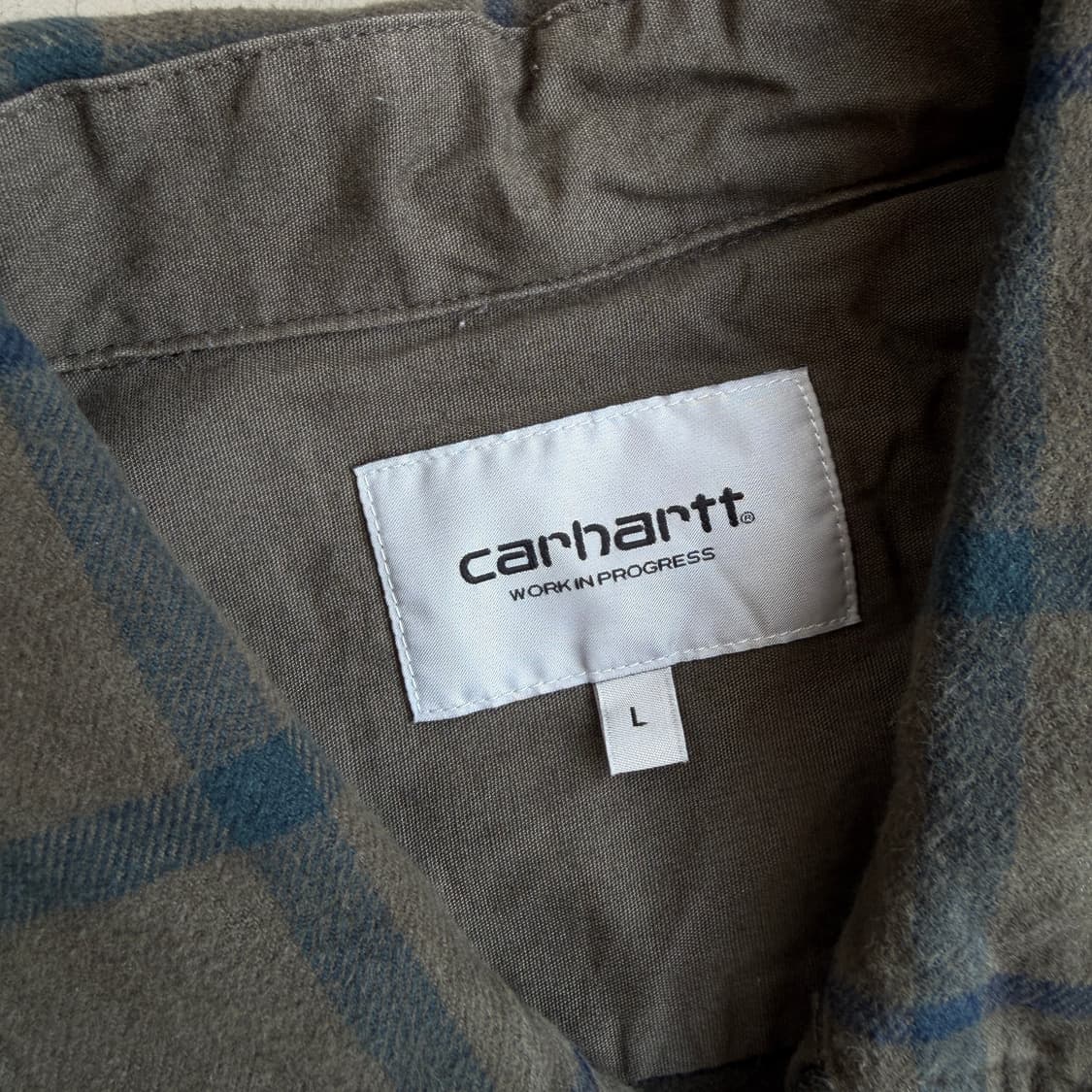 칼하트 체크 블루종 자켓 상품이미지6