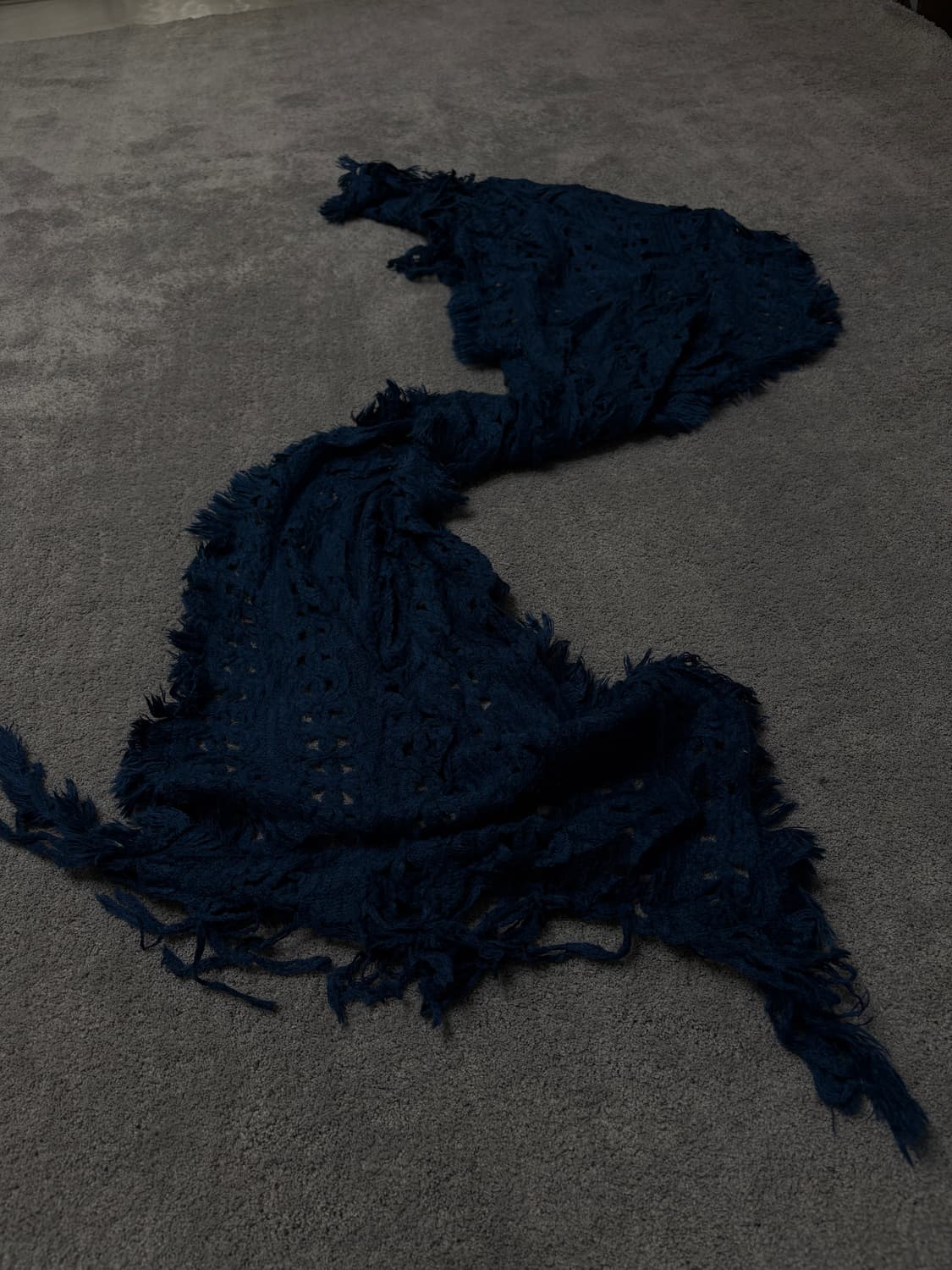 Vintage v-kei punk mood blue scarf 상품이미지1