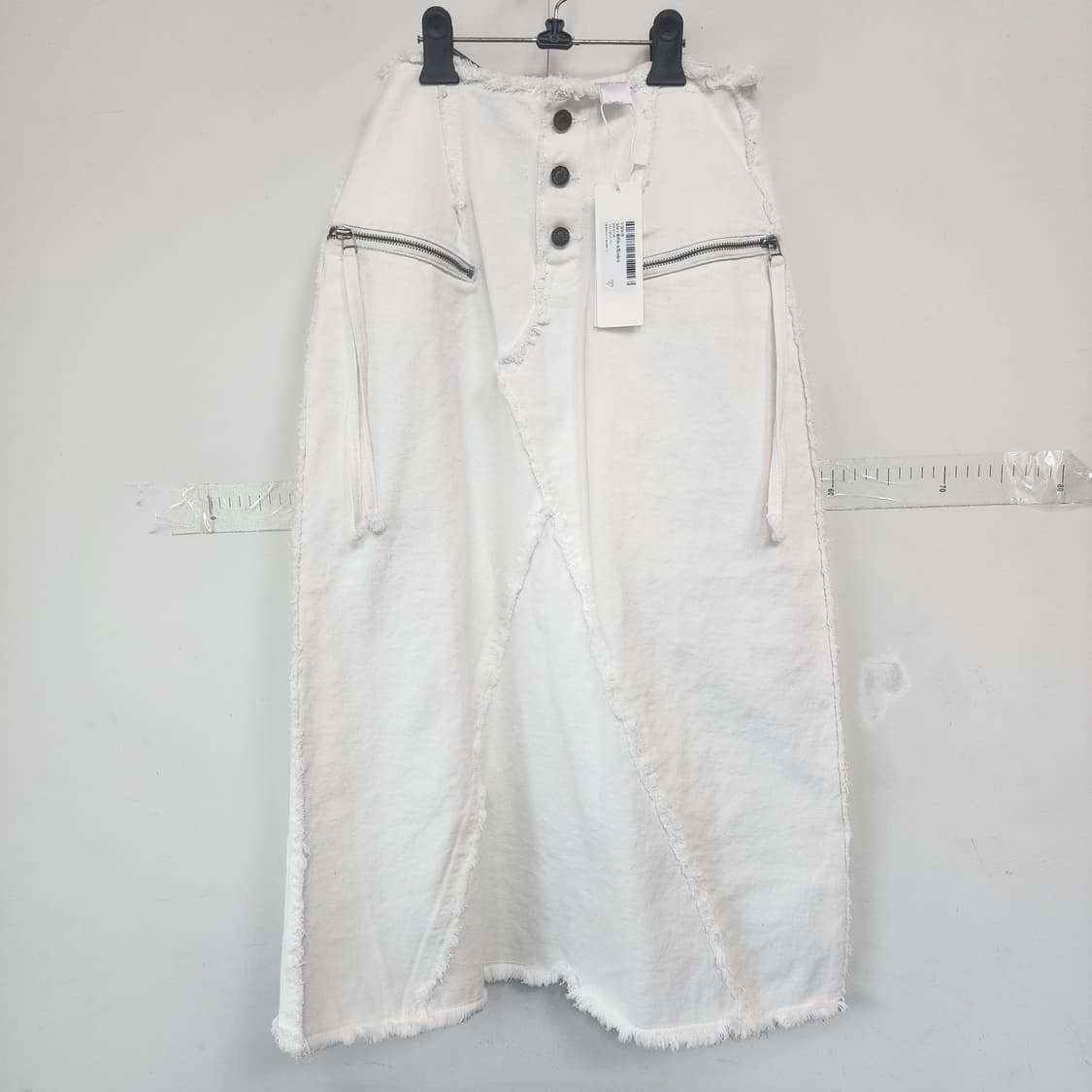 스타일난다 화이트 데님 컷팅 스커트 상품이미지1