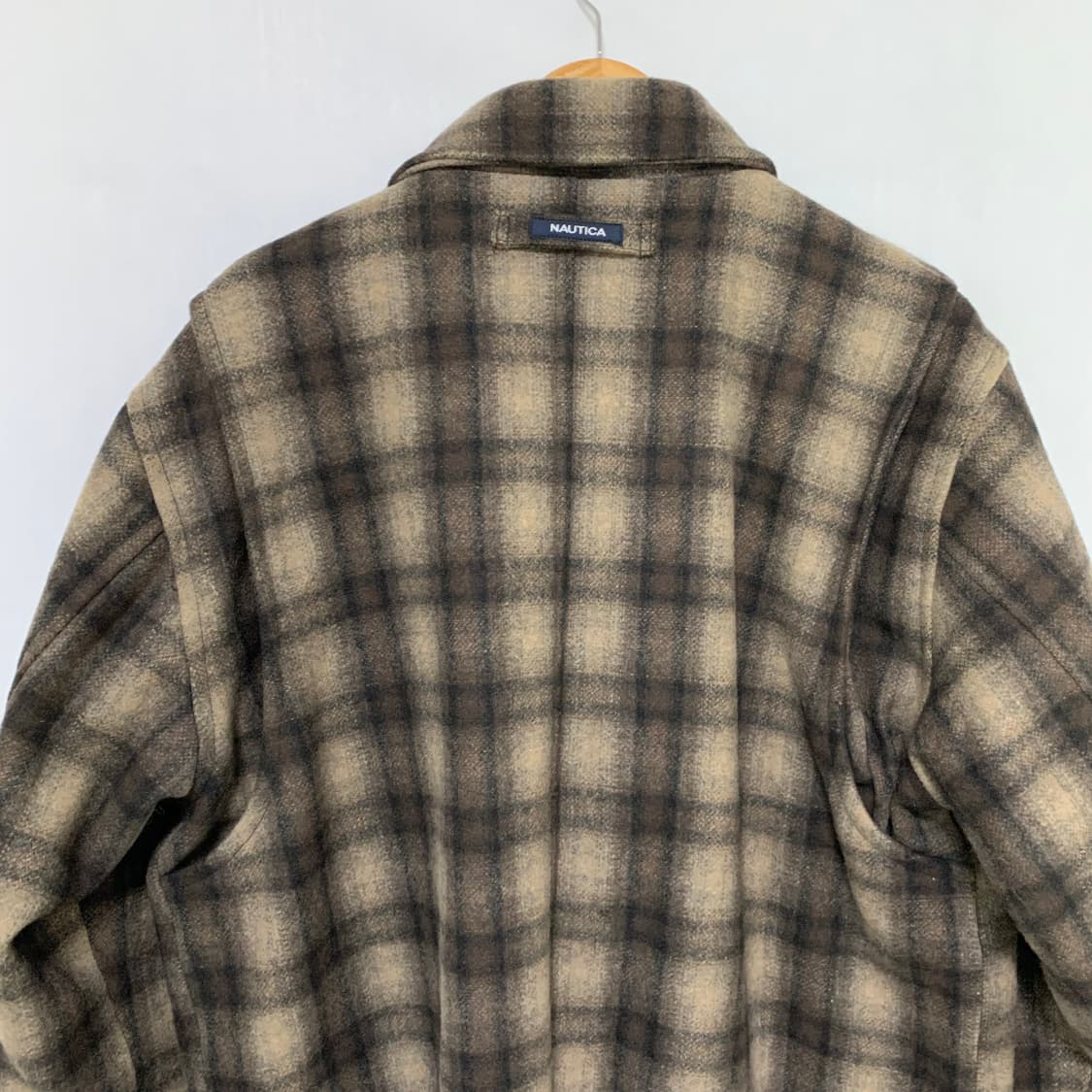 노티카 체크 울 숏 코트 자켓 빈티지 남녀공용 상품이미지4