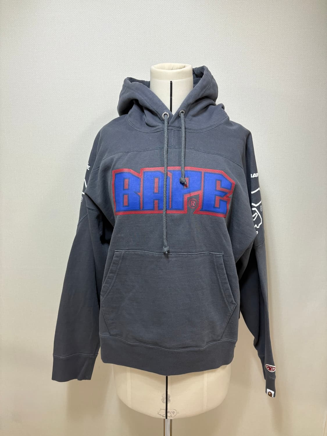 베이프 bape 그레이 후드 M 상품이미지1
