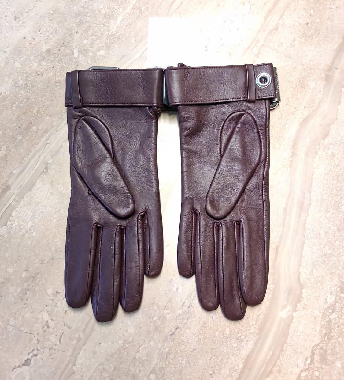 비비안 웨스트우드 양가죽 벨트 장갑 / 버건디 (새상품) 상품이미지5