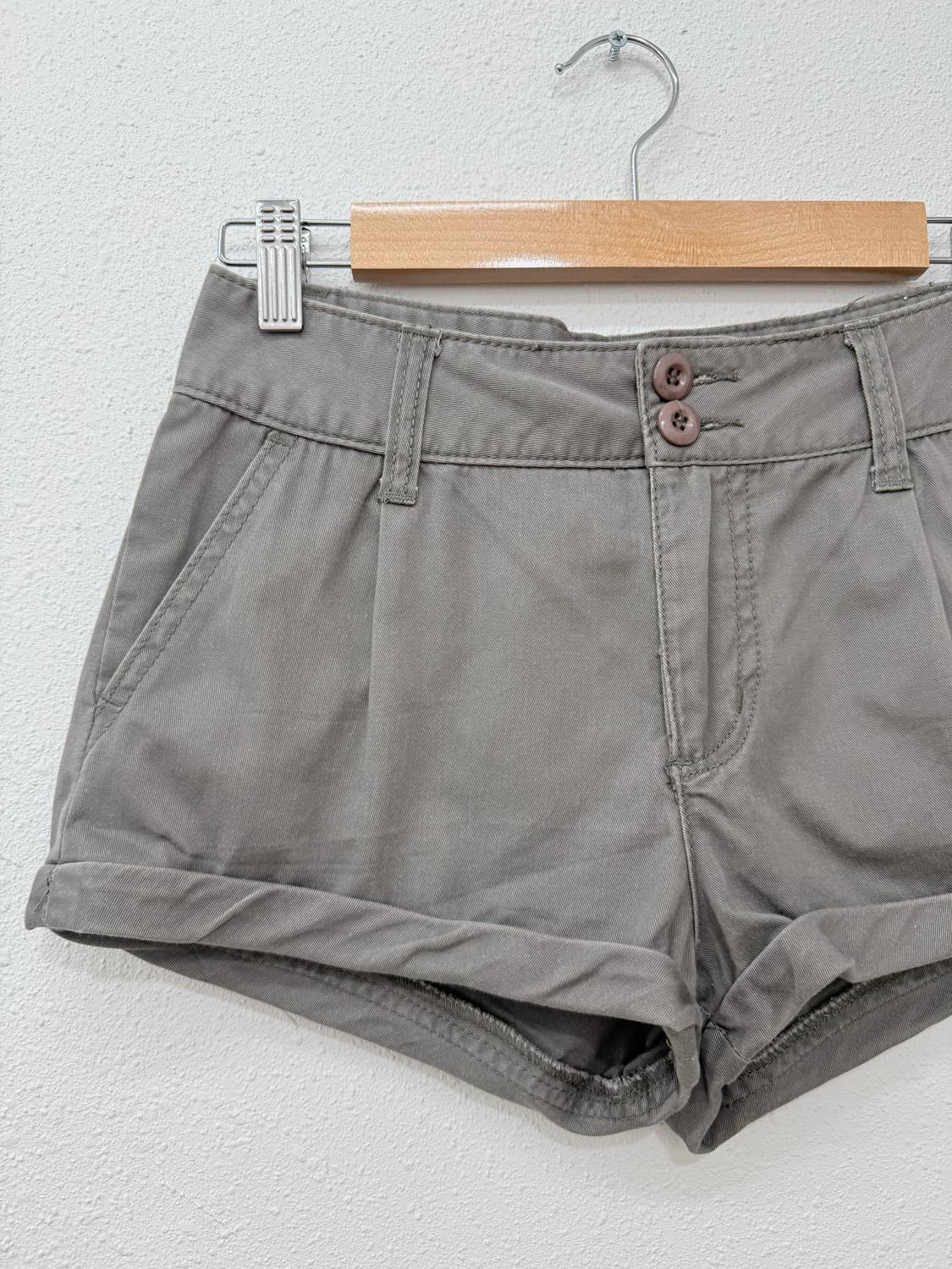 빈티지 브라운 그레이 벨트 숏 팬츠 상품이미지3
