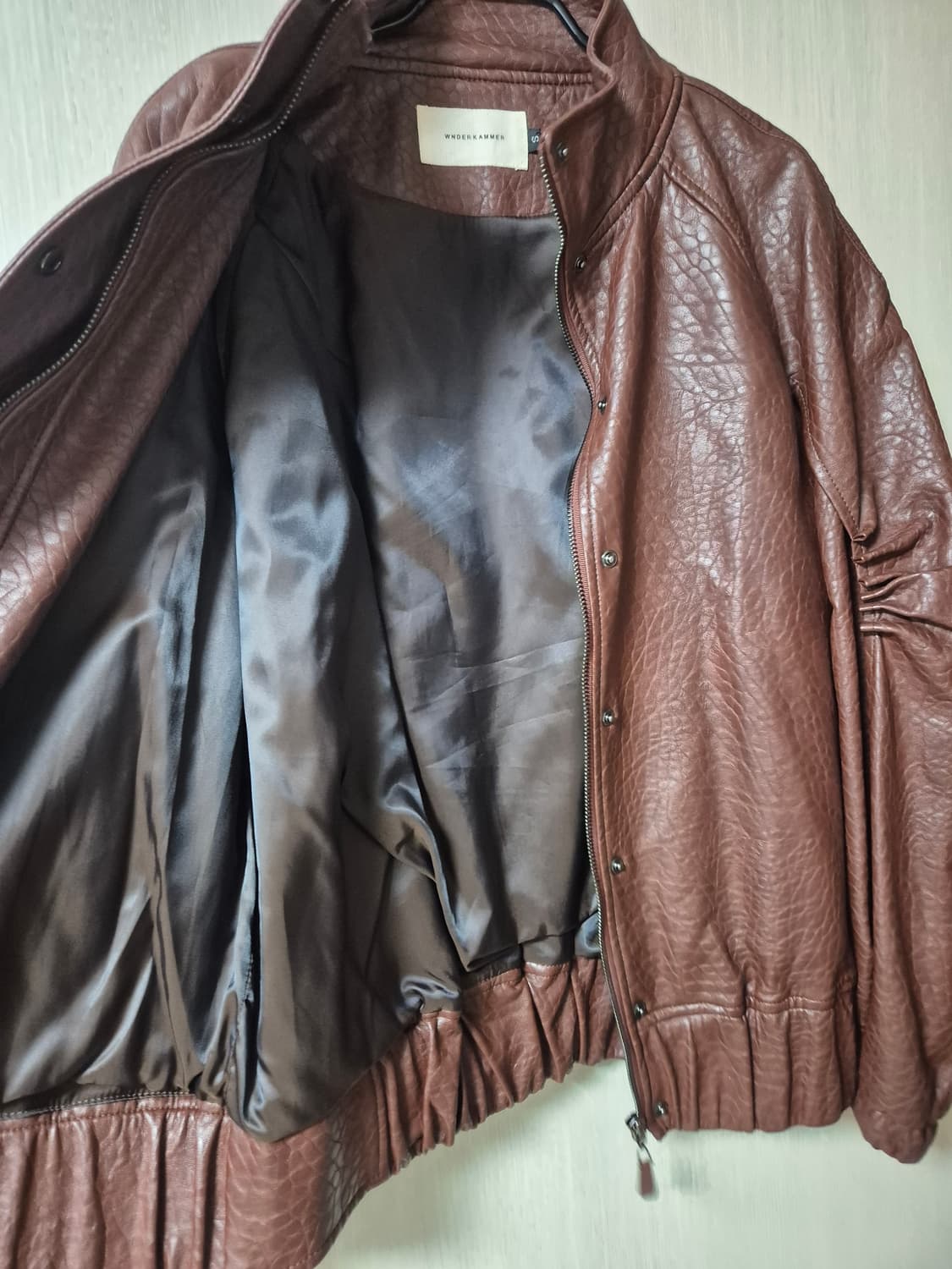 분더캄머 하이넥 에코레더 점퍼 브라운 s 상품이미지7