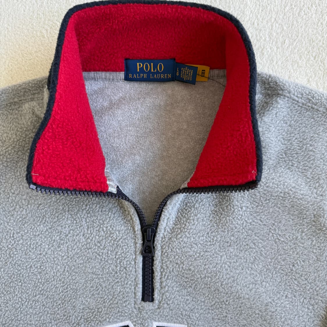 폴로랄프로렌 빅로고 성조기 하프집업 후리스 상품이미지3