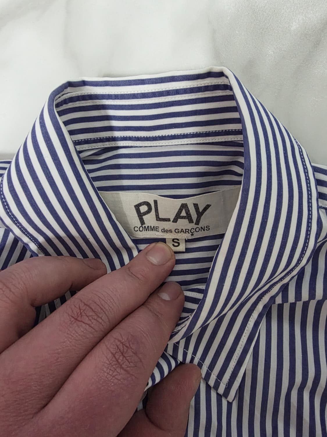 꼼데가르송 플레이 스트라이프 셔츠 S 상품이미지2