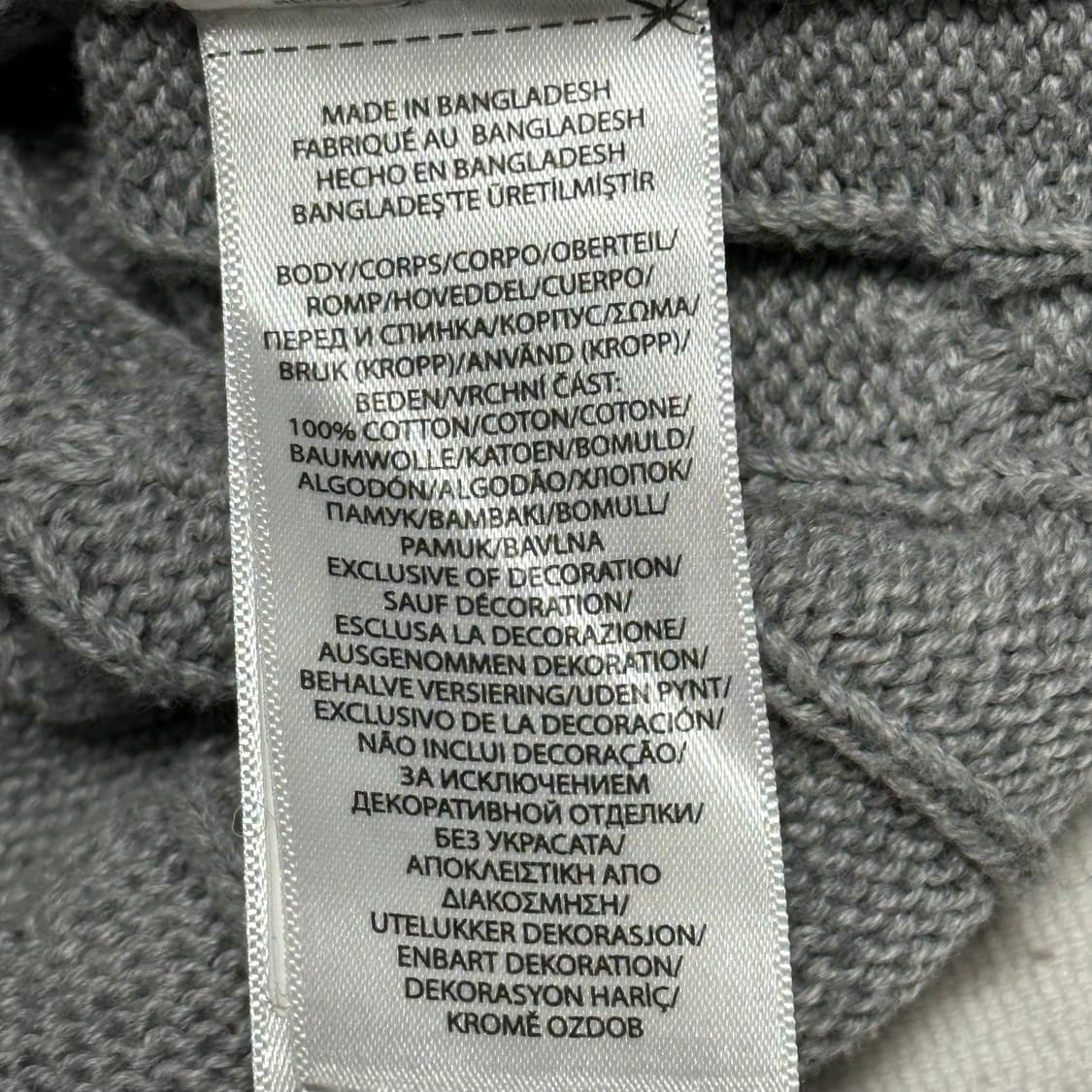 XL 폴로랄프로렌 그레이 코튼 케이블 니트  상품이미지5