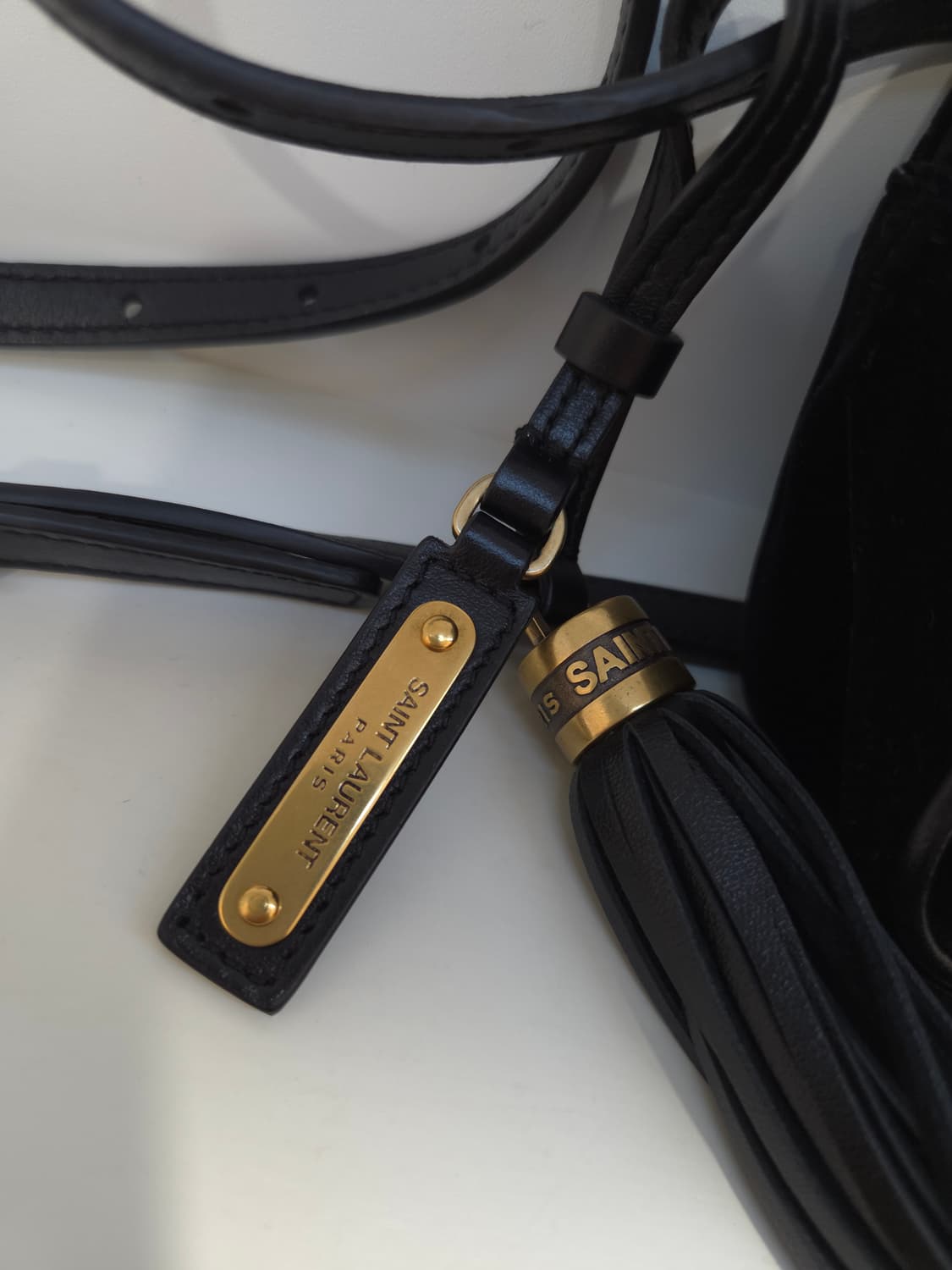 생로랑 벨벳 크로스 벨트백 (수수료X) 상품이미지3