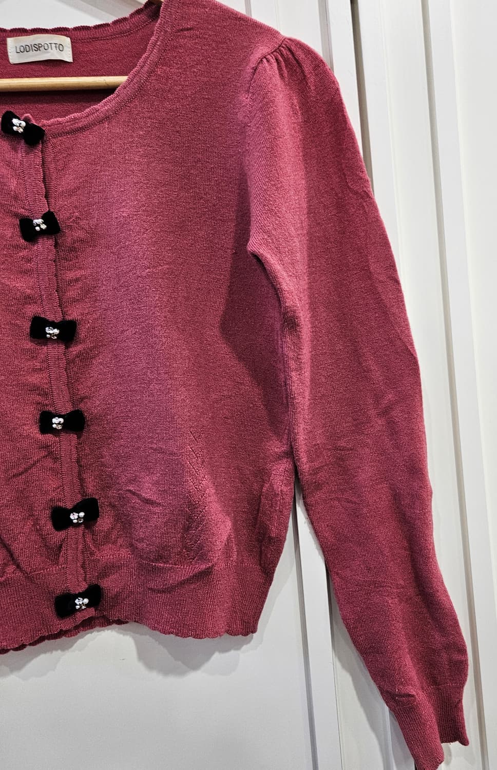 리본 포인트 니트 가디건 상품이미지4