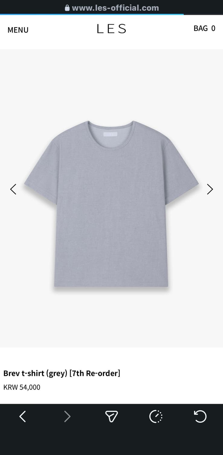 [1] LES Brev t-shirt 그레이 상품이미지1