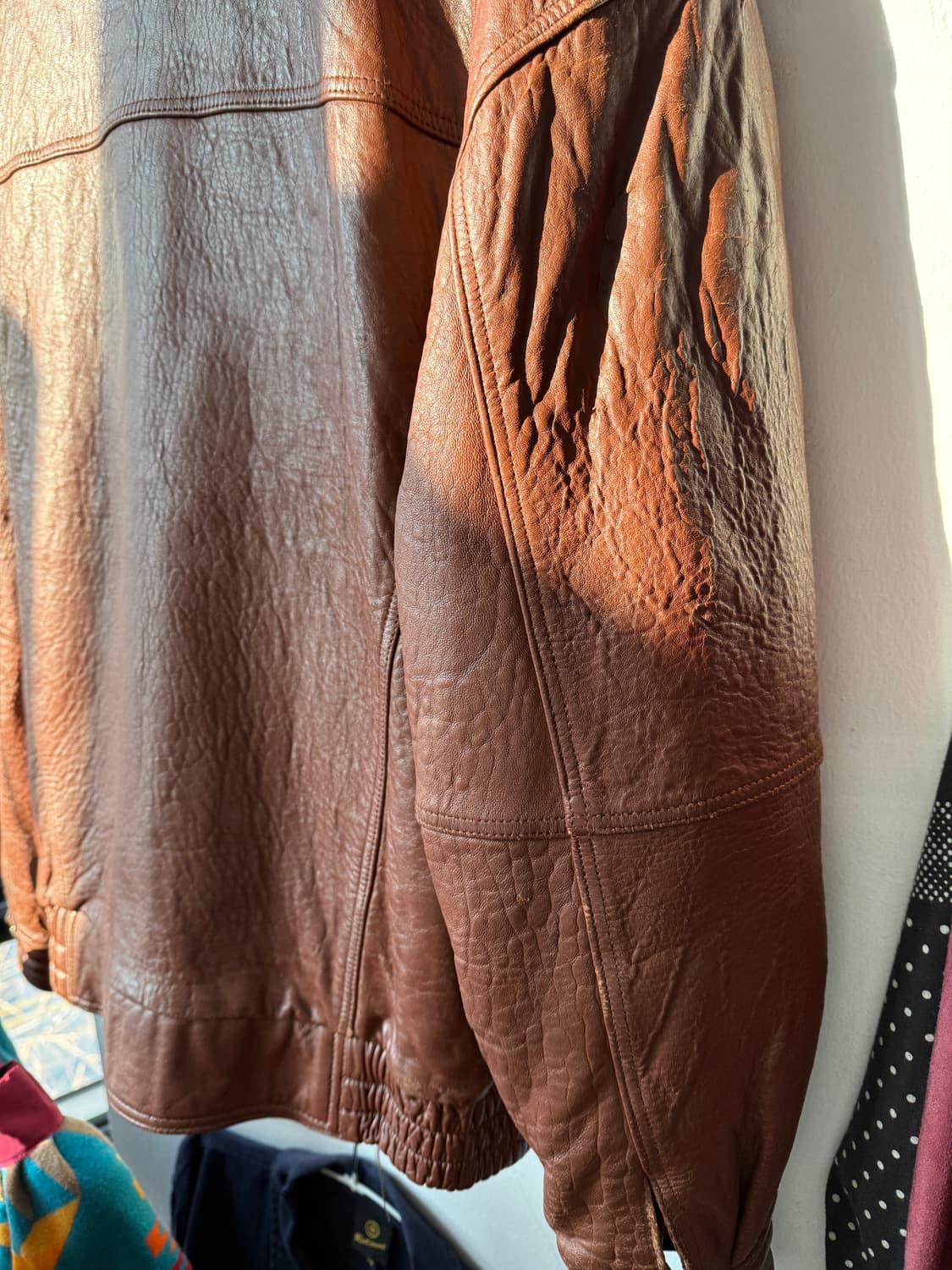 Pazzolio 양피 100% 레더 블루종 size 100 상품이미지4