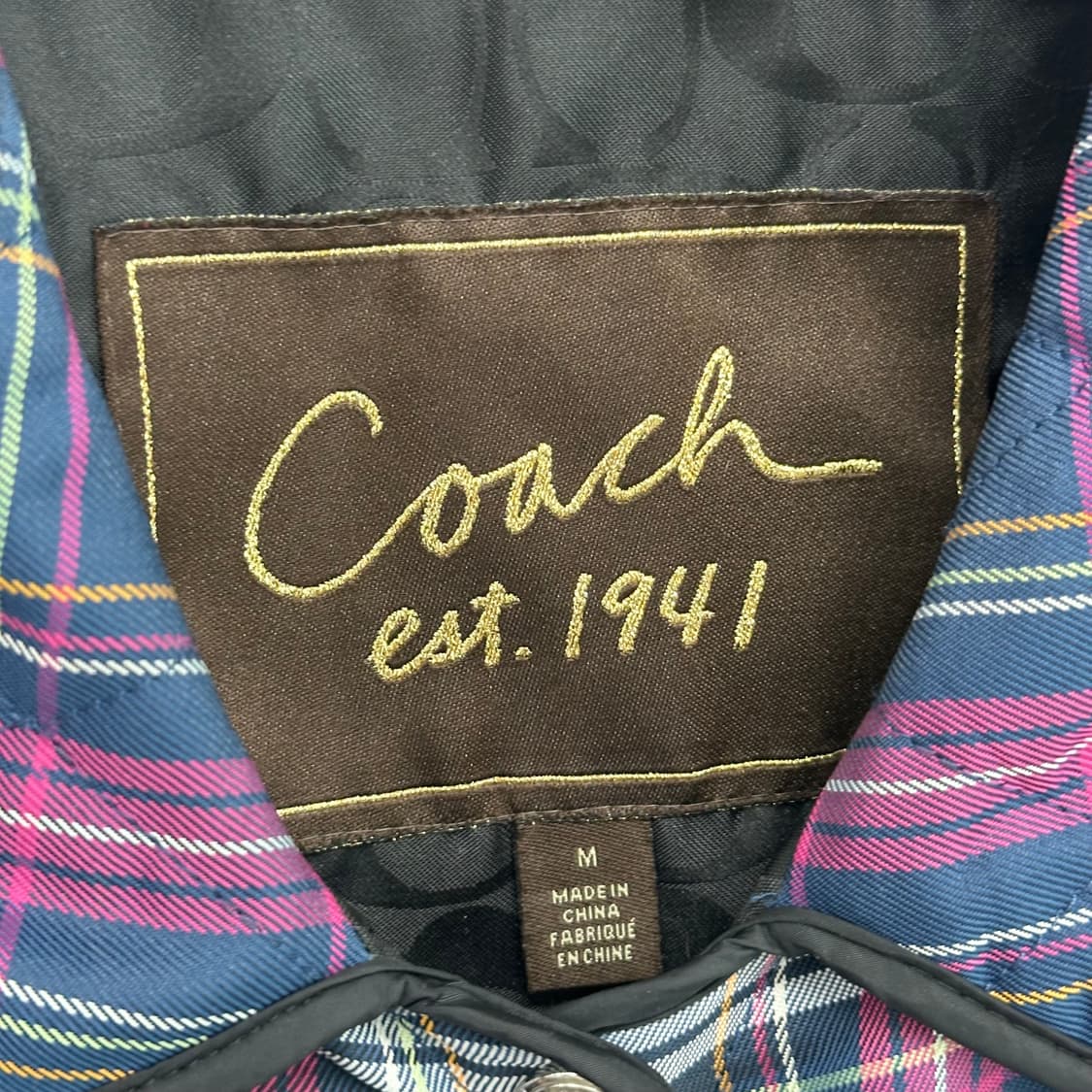 코치 체크 퀼팅 자켓 상품이미지5