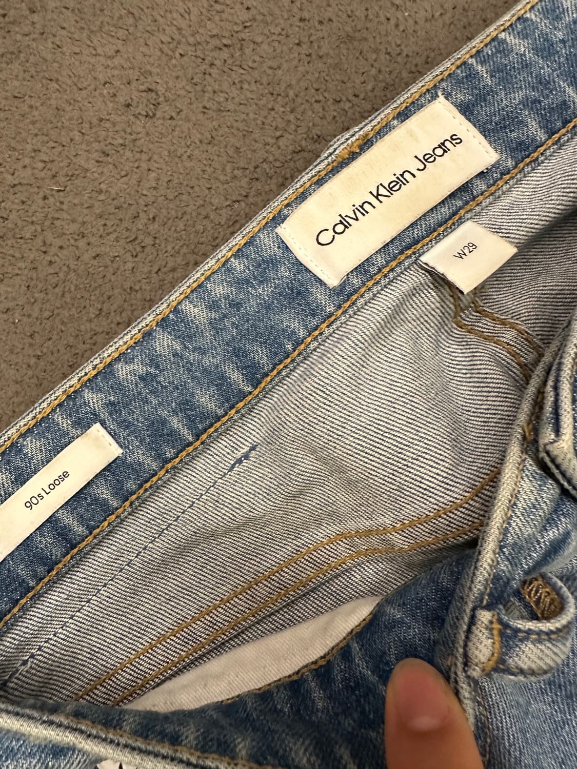 켈빈클라인 연청 스트레이트 데님 처분  상품이미지6