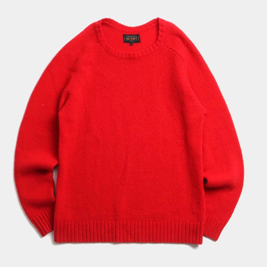 Beams 빔즈 플러스 울 니트 레드 상품이미지1