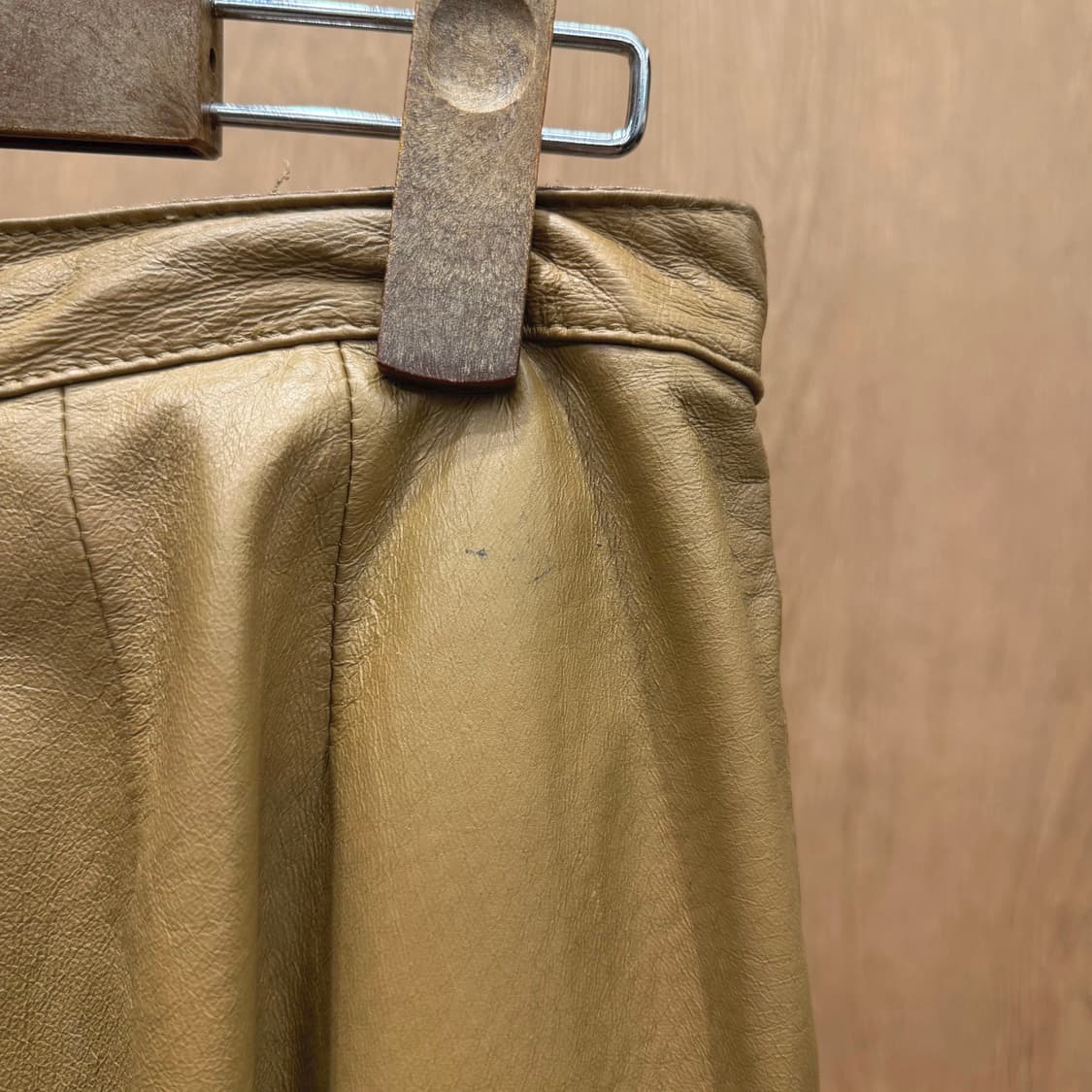 빈티지 레더 팬츠 사이드 스트랩 버클 디테일 스트레이트핏 브라운 상품이미지8