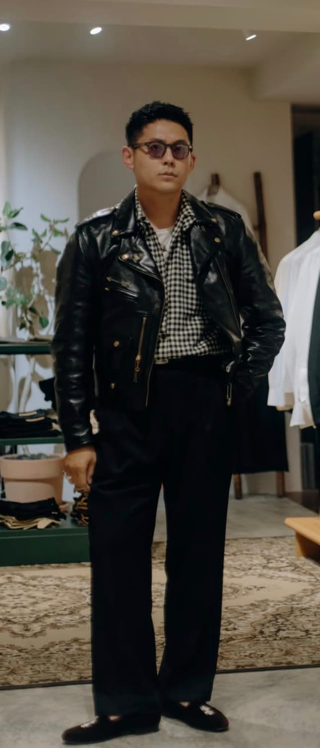 브라이슬랜드 깅엄 셔츠 블랙 화이트 L사이즈 (100~105) 상품이미지1