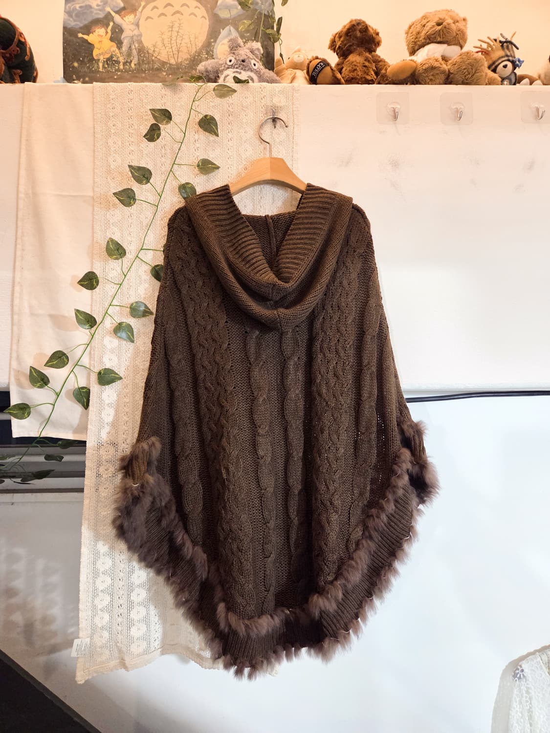 초코브라운 케이프 니트 상품이미지4