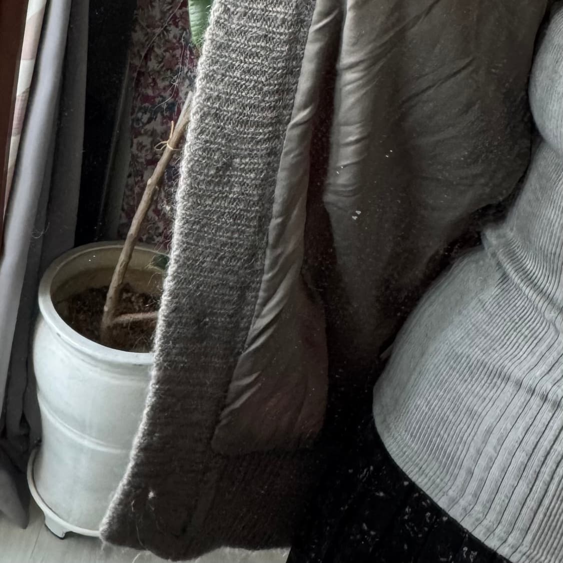 그레이 플라워패턴 빈티지 니트가디건 퀄좋아요 상품이미지8