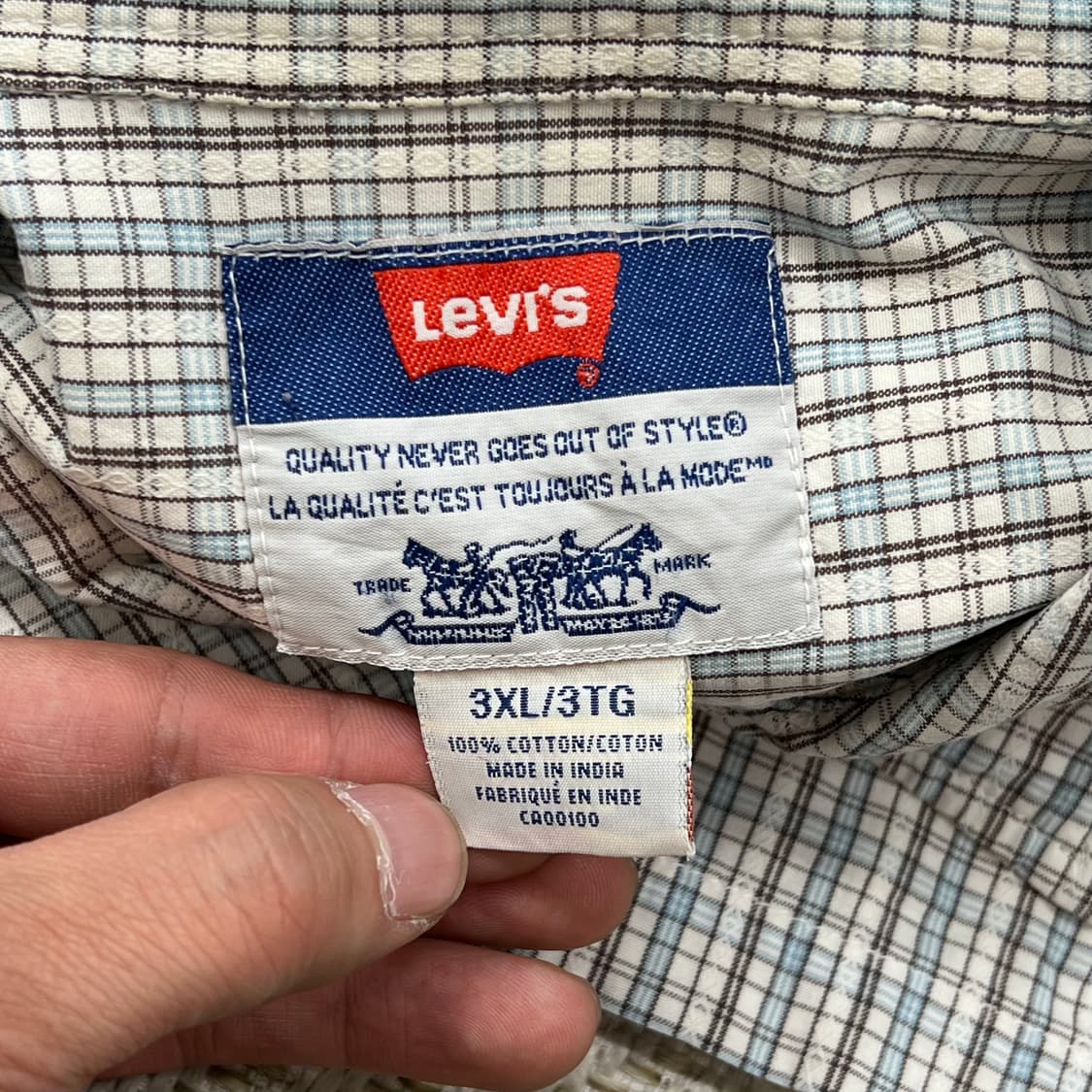 리바이스 체크 하프 셔츠 r3572 상품이미지6