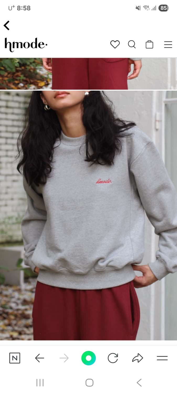 hmoed 플라워 맨투맨 상품이미지1