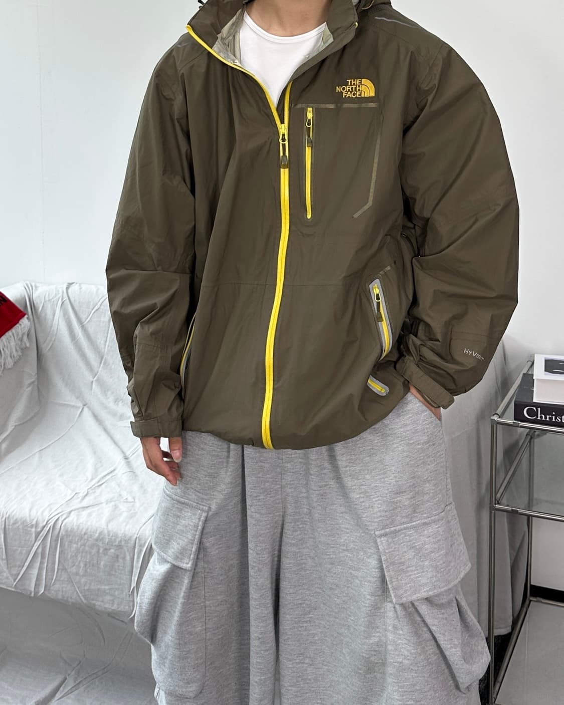 노스페이스 하이벤트 카키 바람막이 XXL 상품이미지2