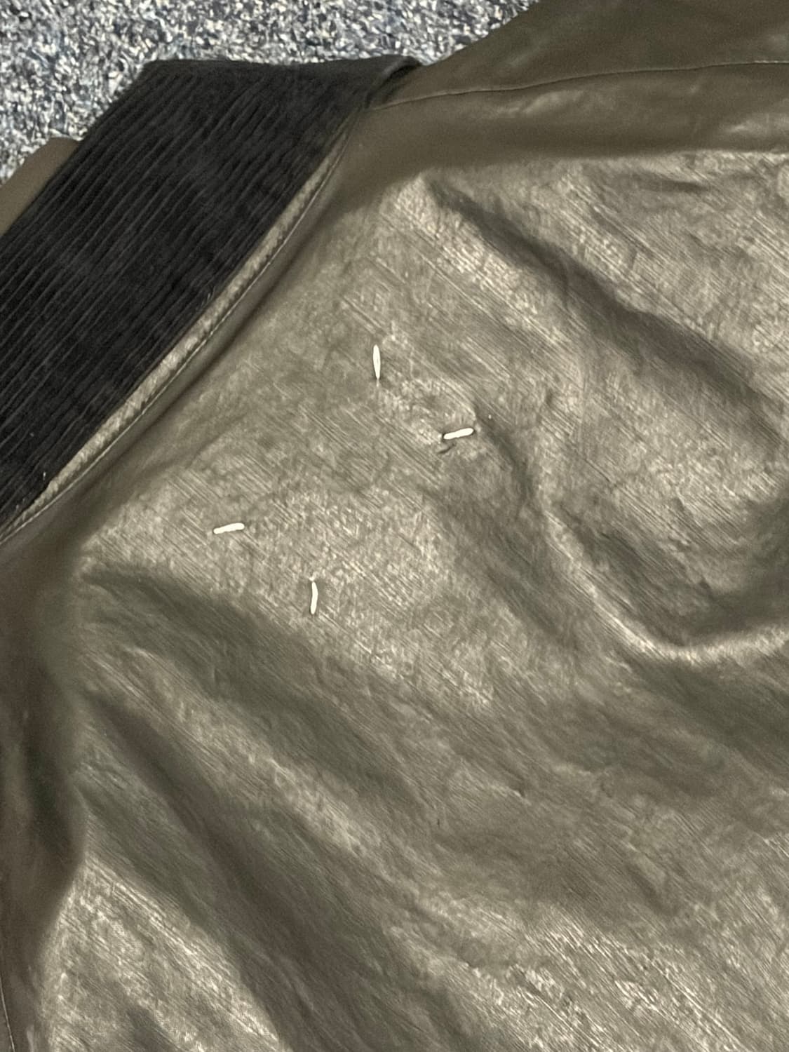 메종 마르지엘라 코듀로이 카라 롱 트렌치 왁스 코트 52 상품이미지5