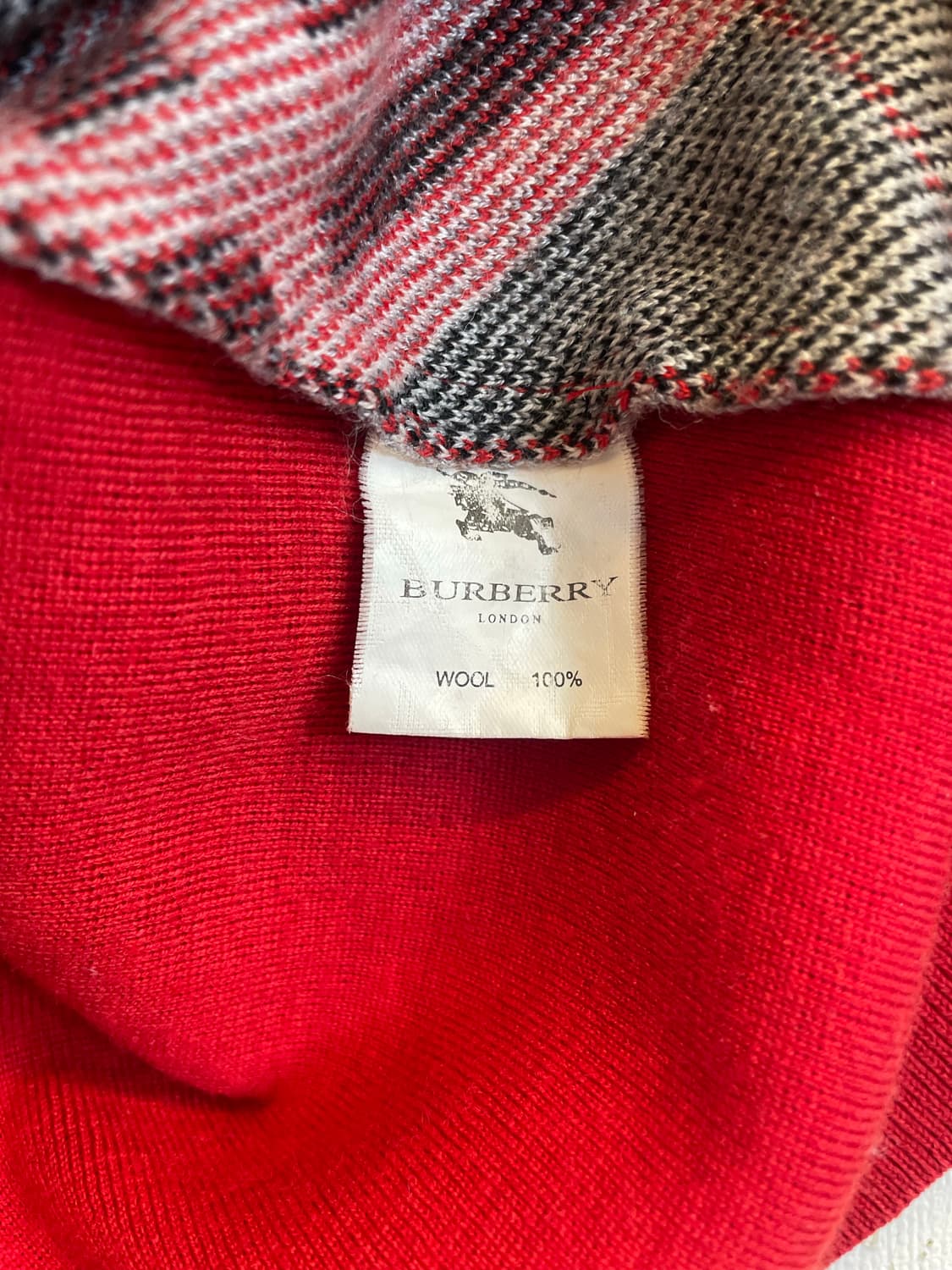 버버리 울니트조끼베스트 니트집업:) 체크조끼니트 울100% 상품이미지6