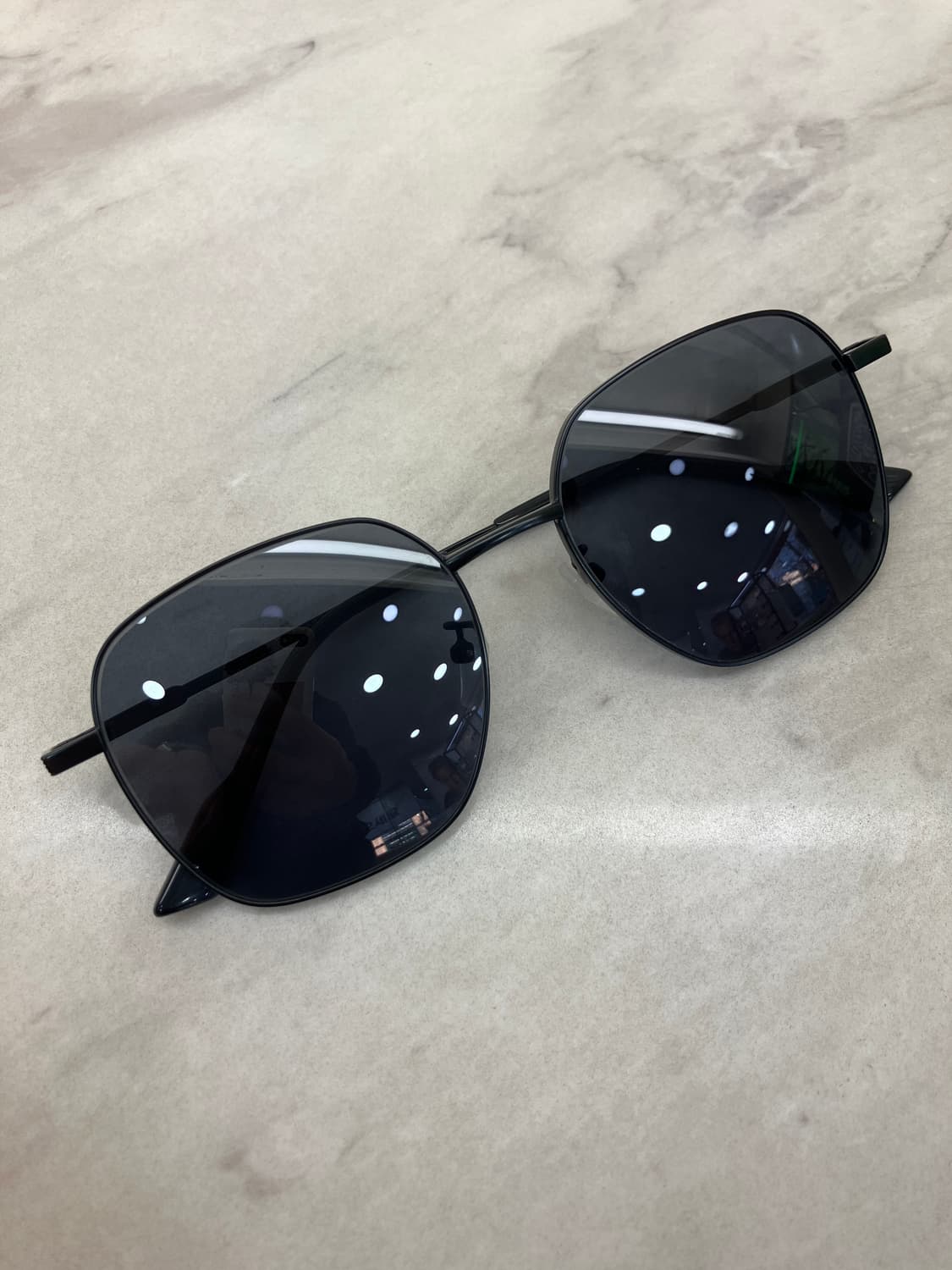 JW EYEWEAR 블랙 와이드 웰링턴 메탈테 선글라스 상품이미지1