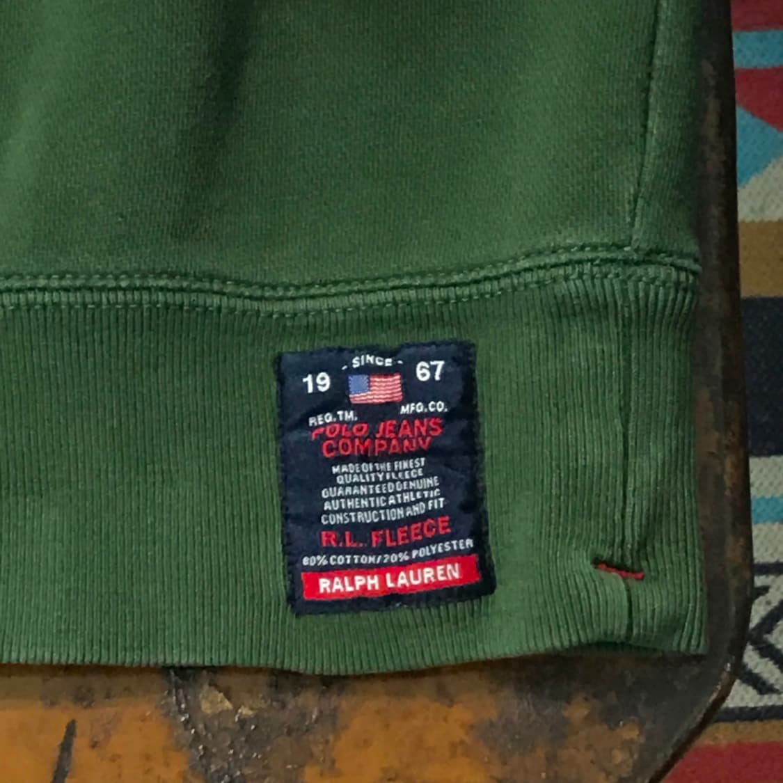 폴로 진 에이징 그린 기모 스웨트셔츠 맨투맨 남성 115 빅사이즈  상품이미지4