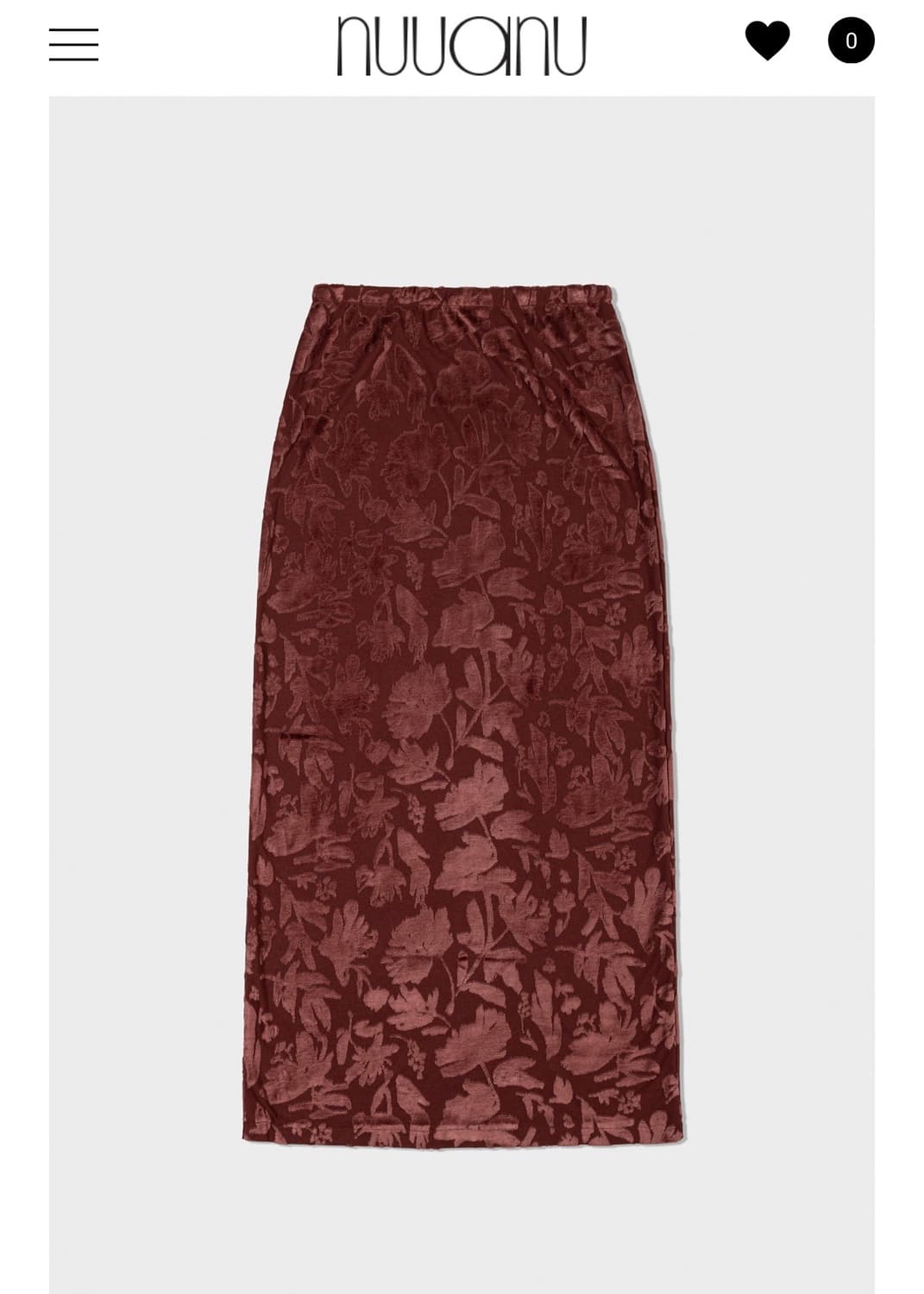 누아누 Hove Long Skirt_Wine 상품이미지1