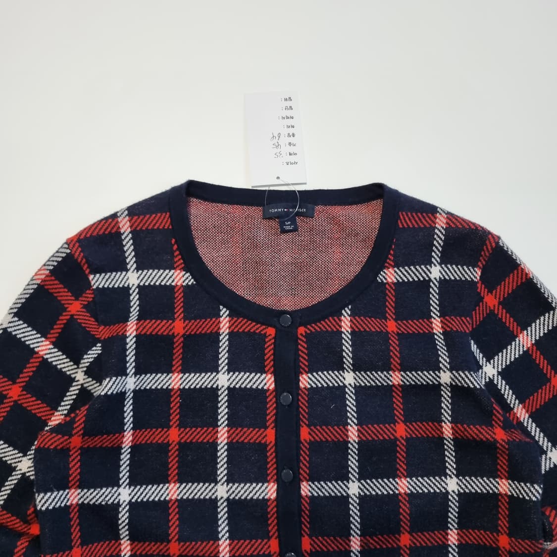 타미힐피거 체크 니트 가디건 상품이미지3