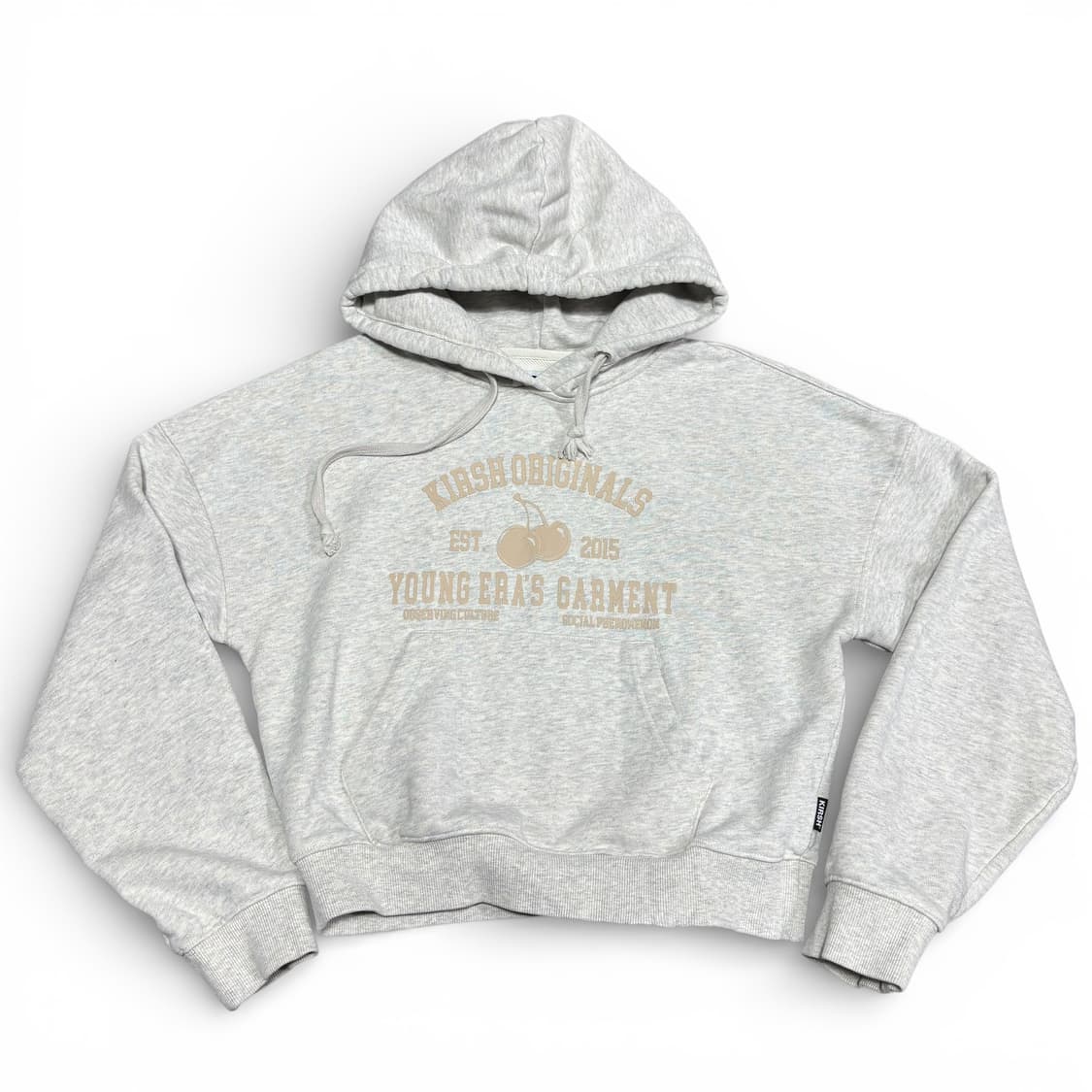 1 우먼M 키르시 멜란지그레이 숏 후드티 상품이미지1