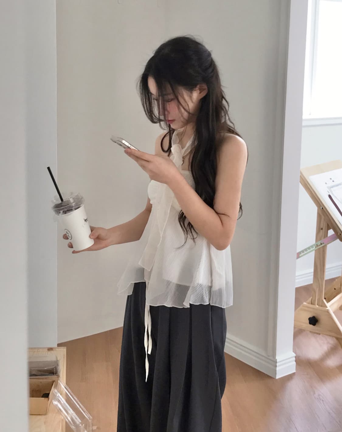 cloud emotion 머그 쉬폰 셔링 bl ( tie set ) 상품이미지3