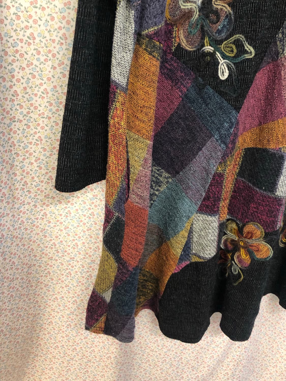 floral patch knit dress 상품이미지5