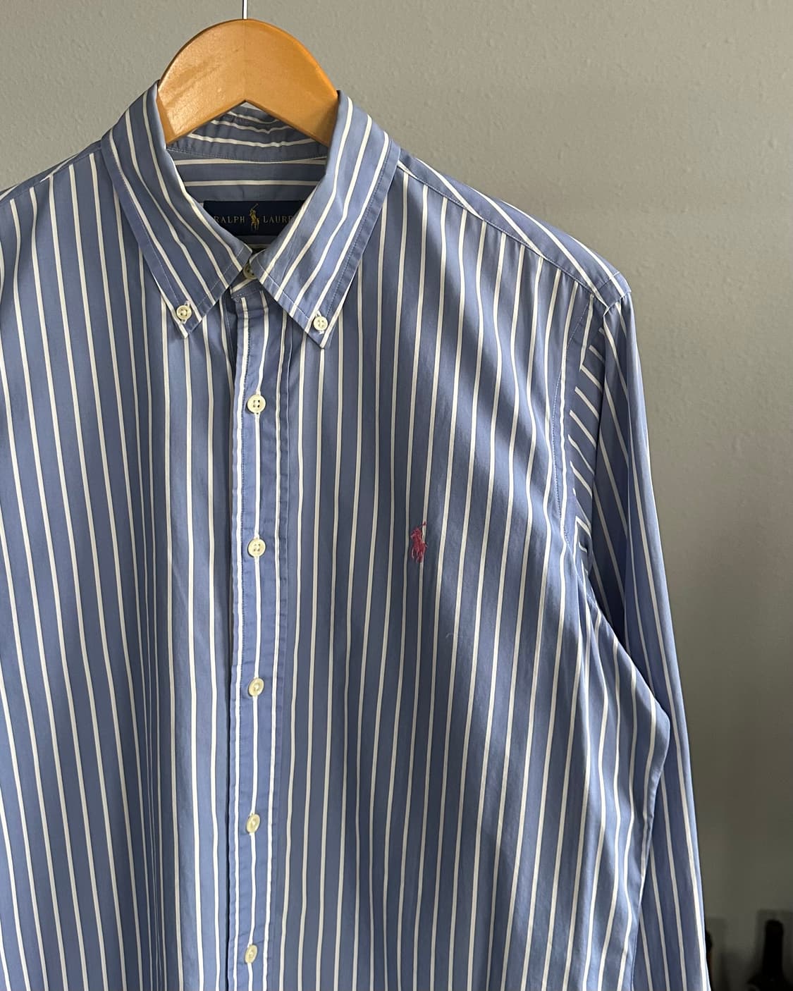 [M]폴로 랄프로렌 블루 스트라이프 셔츠 상품이미지3