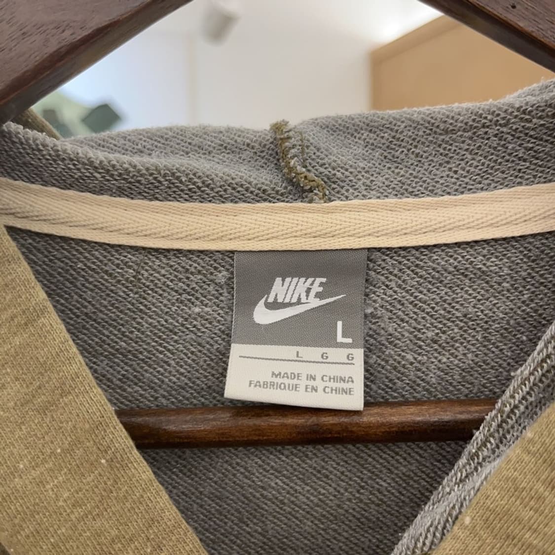 나이키 빈티지 카키 후드티 L C06412 상품이미지5